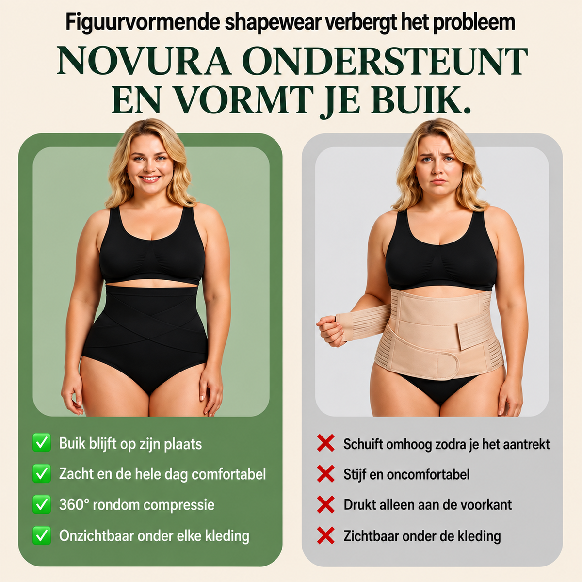 Postpartum corrigerende slip – 360°-compressie